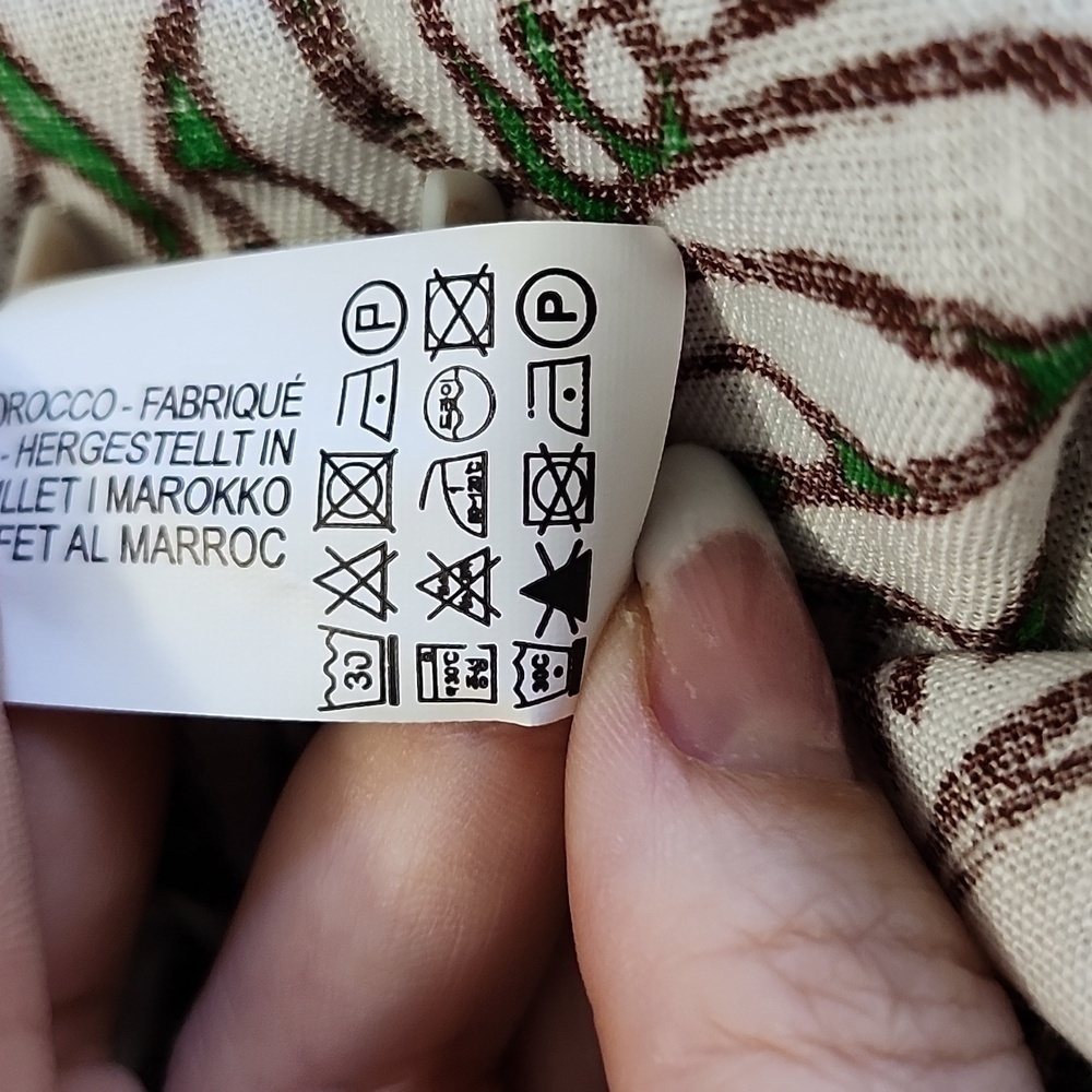 NWOT ZARA Beige linen floral paisley cutout open back maxi dress - Picture 13 of 13